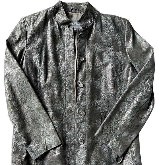 Bernardo Jackets & Blazers - Bernardo Textured black snakeskin Jacket